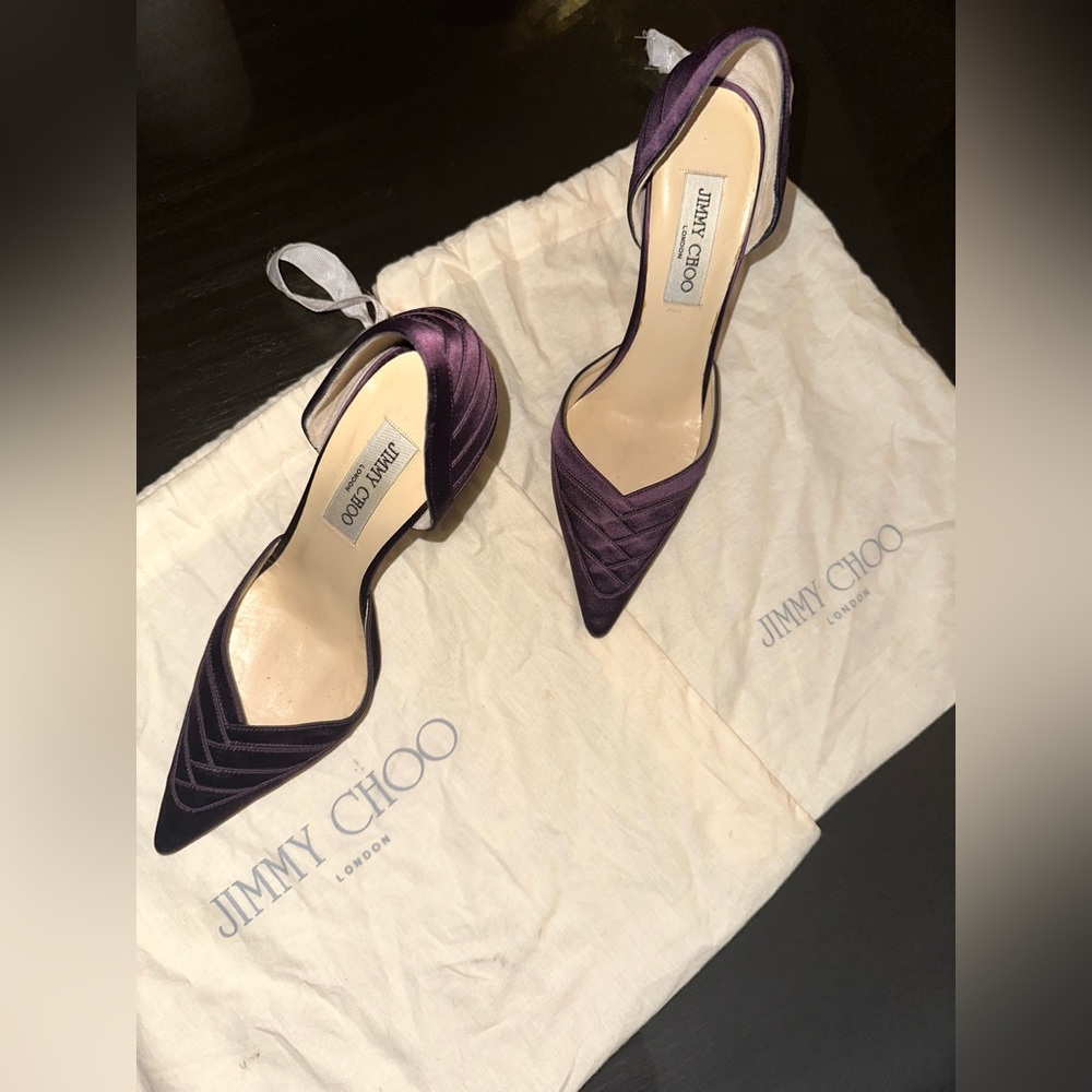 Jimmy Choo Pillow D'orsey Satin Heels